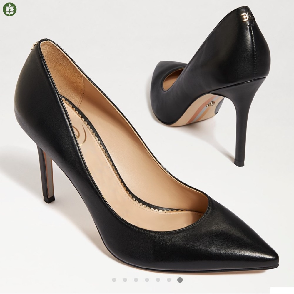 Sam Edelman Hazel Pointed Toe Pump in Black Leather